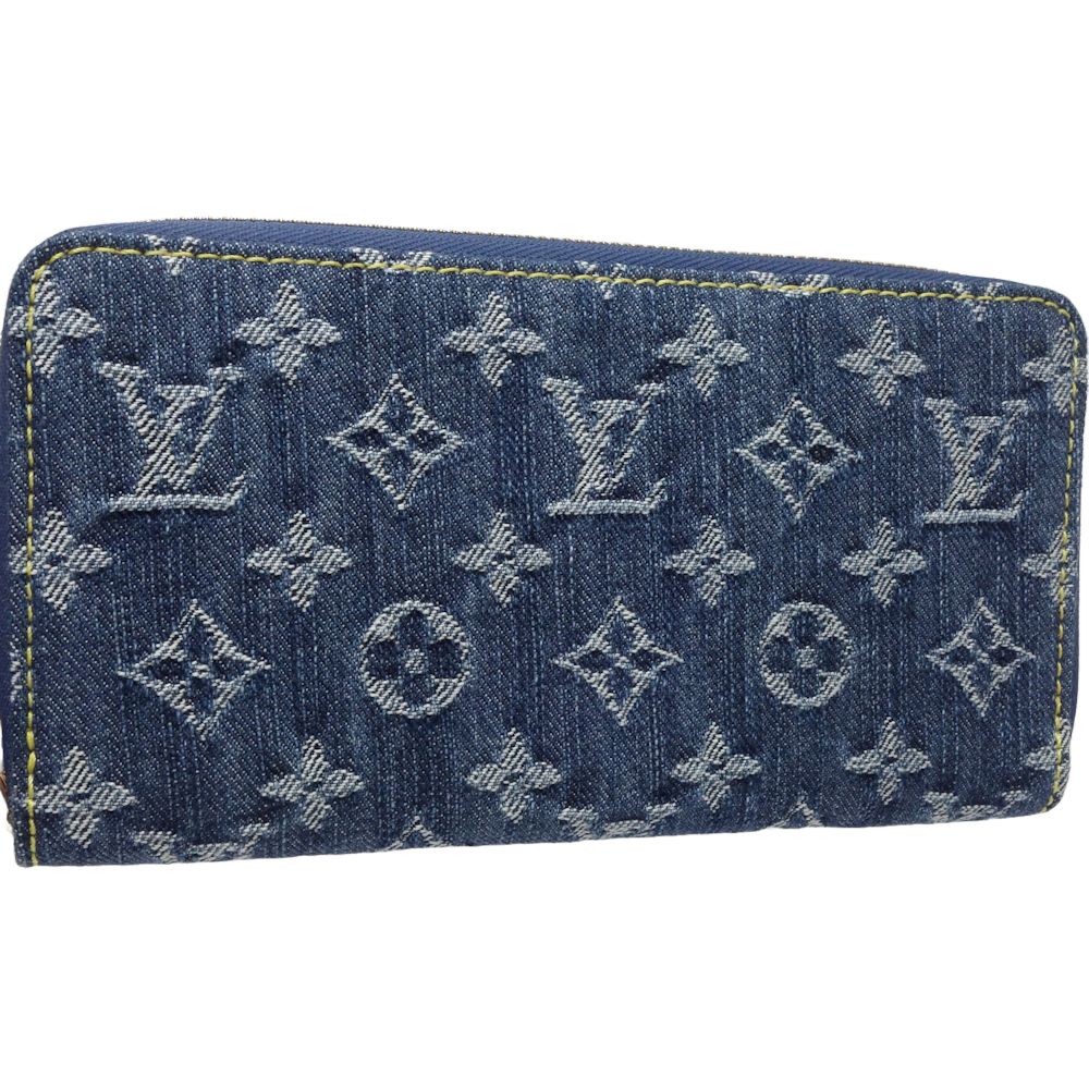 LOUIS VUITTON Zippy wallet Monogram denim M95341 Blue/180694
