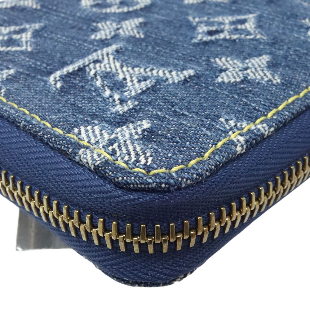 LOUIS VUITTON Zippy wallet Monogram denim M95341 Blue/180694