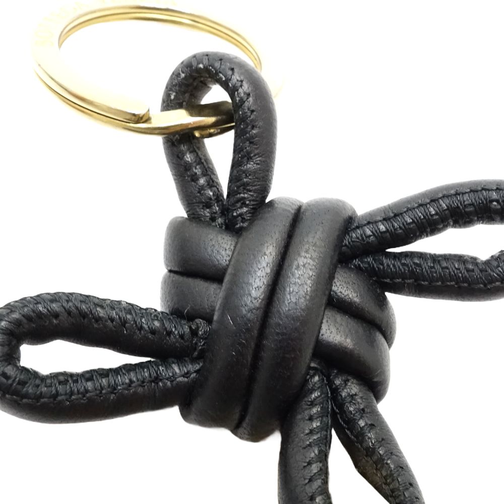 Bottega Veneta 黒 レザー キーホルダー BOTTEGA VENETA - BOTTEGAVENETA ボッテガヴェネタ キーリング