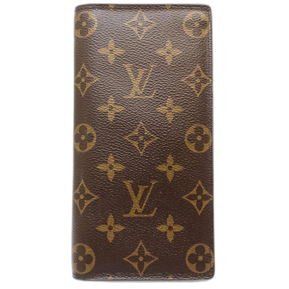 LOUIS VUITTON Monogram Purse Portefeiulle Brazza M66540 Brown