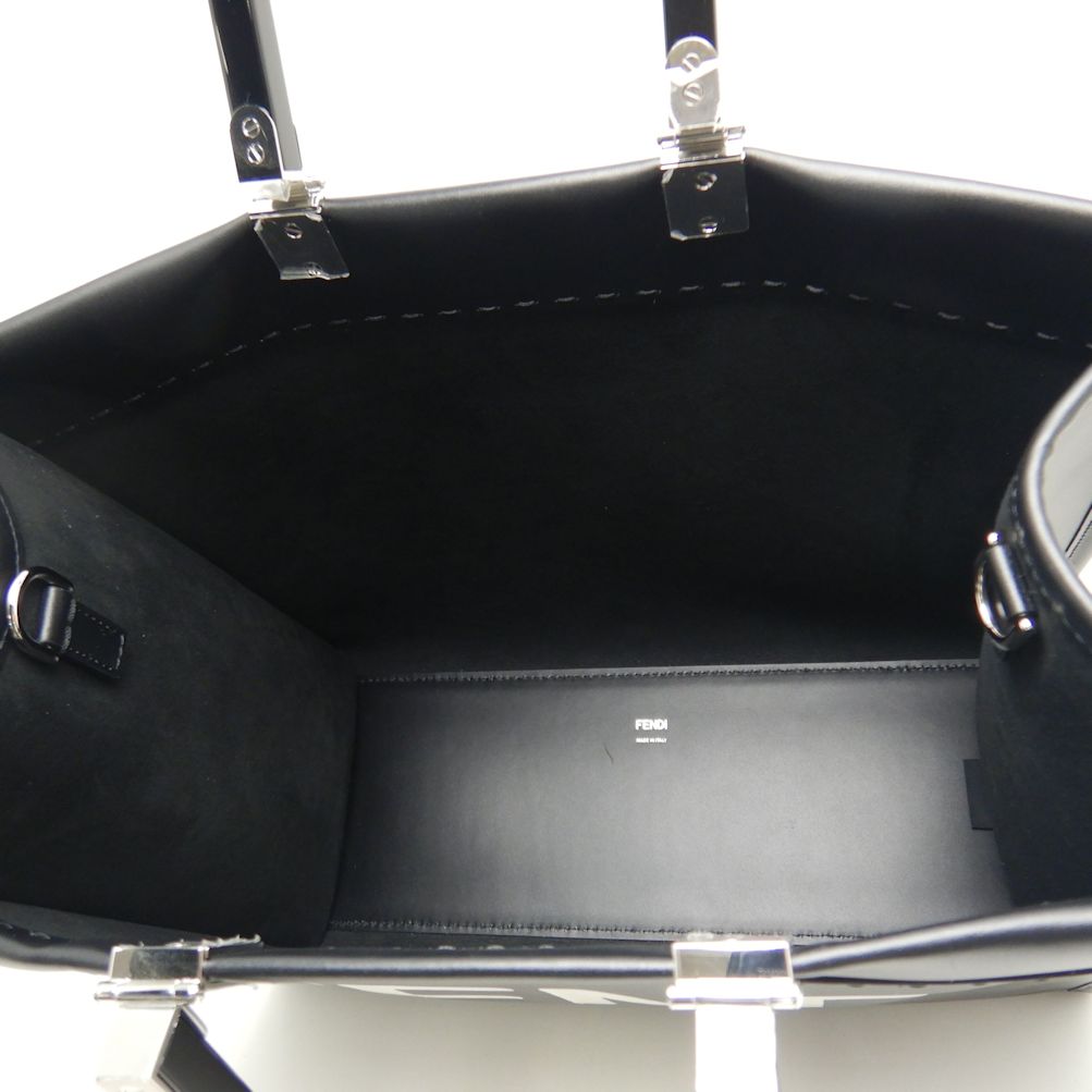 ●FENDI● Medium Fendi Sunshine Tote Bag Black 8BH386ABVLF0K Fendi Sunshine Medium Leather Black | Fendi