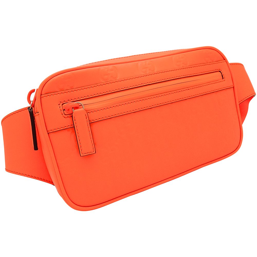 GUCCI ボストンバッグ ホワイト/オレンジ GUCCI Body bag Belt bag GG Rubber Effect 771422 Leather Bright