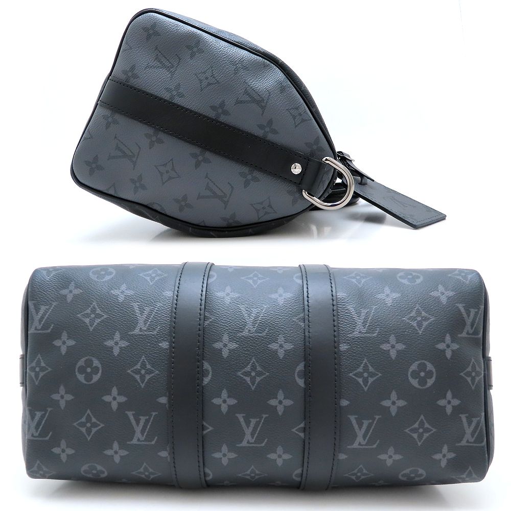 LOUIS VUITTON Monogram Eclipse Keepall Bandouliere 35 M46655 Black