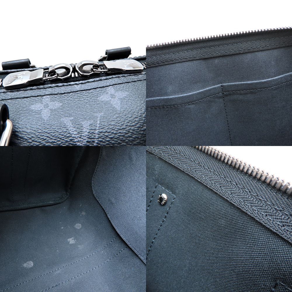 【Louis Vuitton】キュイール オンブレ カバ　ビジネスバック LOUIS VUITTON Monogram Eclipse Keepall Bandouliere 35 M46655 Black