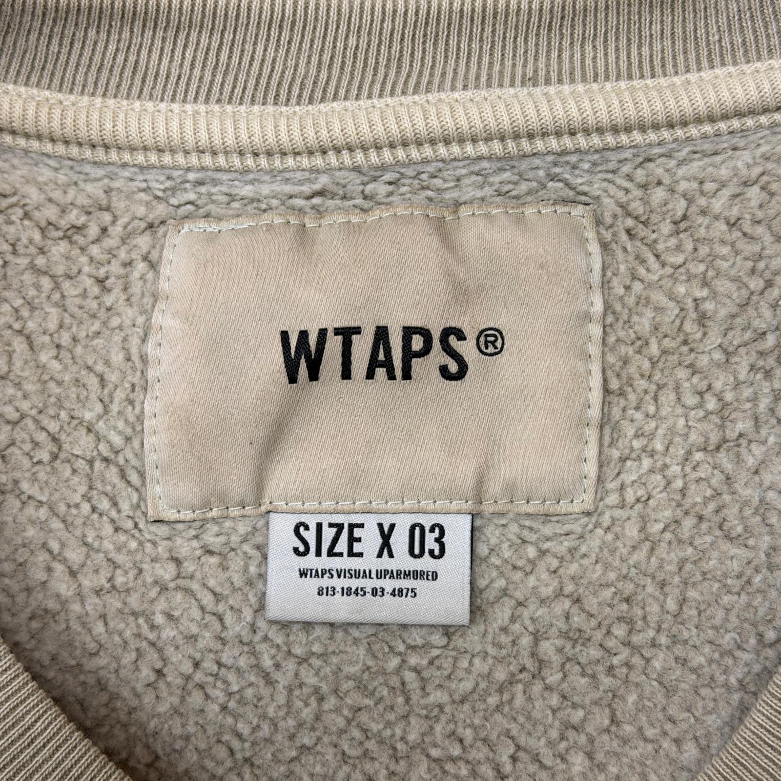 WTAPS 21AW BLANK 01/CREW NECK/COTTON sweatshirt 212ATDT-CSM04 