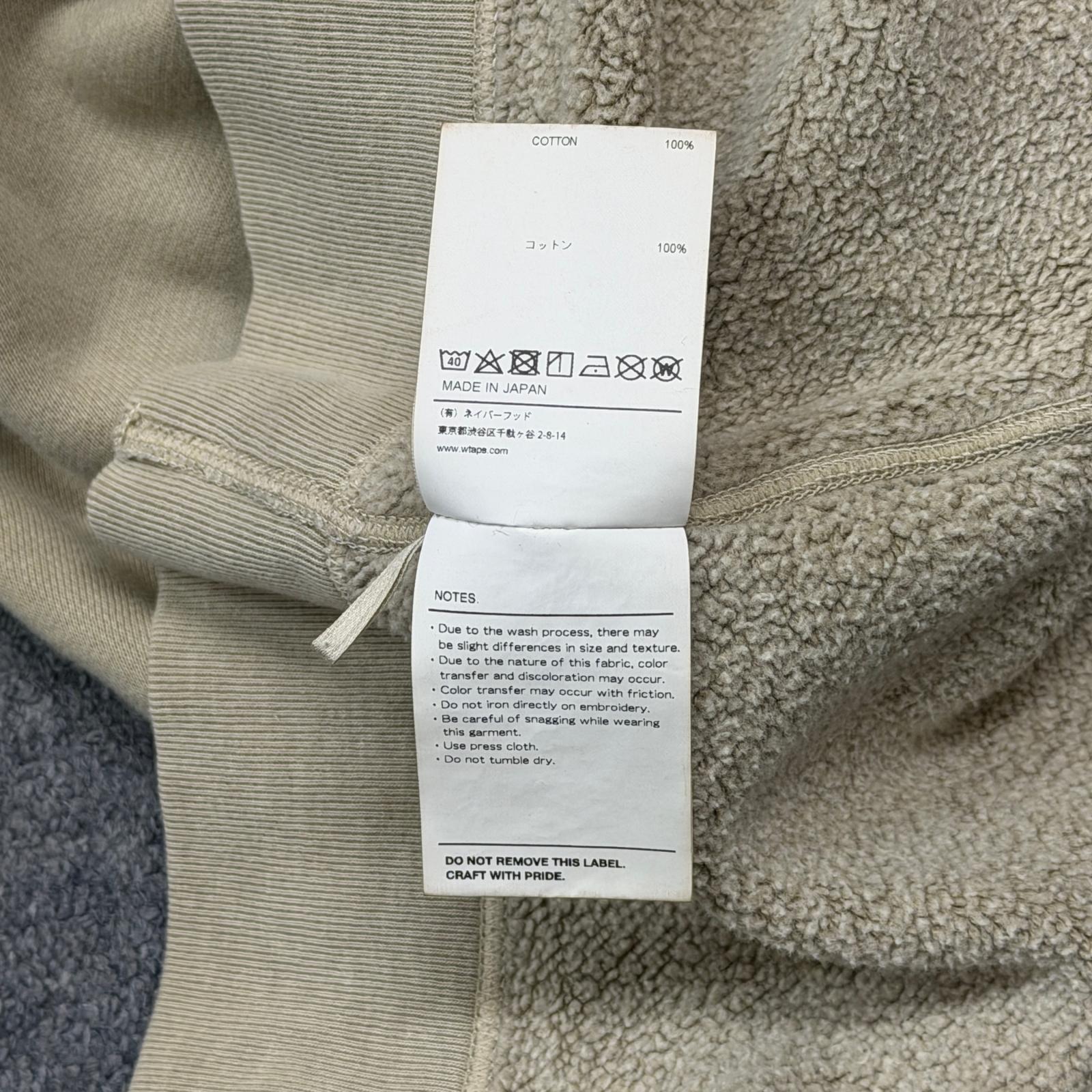 WTAPS 21AW BLANK 01/CREW NECK/COTTON sweatshirt 212ATDT-CSM04 
