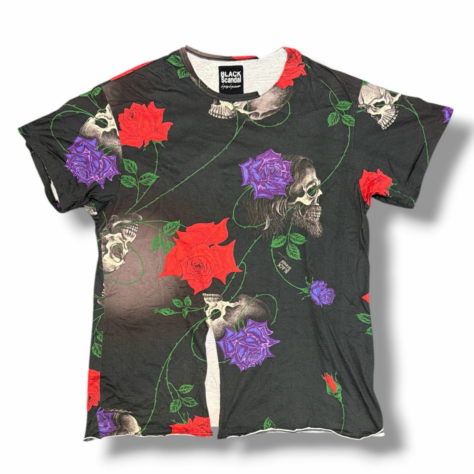 Yohji Yamamoto BLACKScandal スカルローズ カットソー 18513M-1.jpg