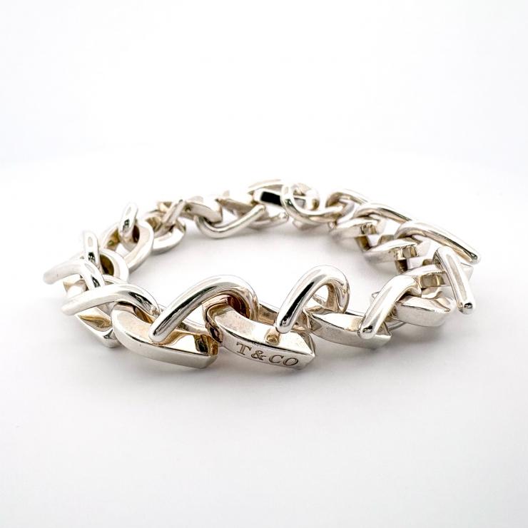 AUTHENTIC TIFFANY&Co. Silver925 72548248 Forge Large Link 16 links