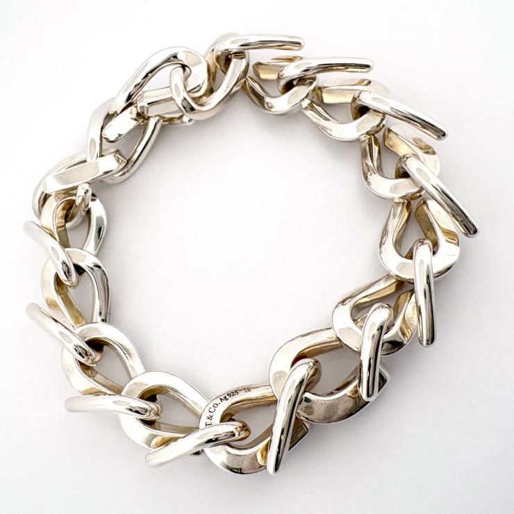 TIFFANY&Co. MAKERS ティファニー 純銀925 貝型 トレー 脚 AUTHENTIC TIFFANY&Co. Silver925 72548248 Forge Large Link 16 links