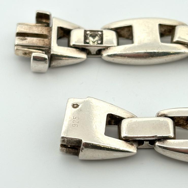 AUTHENTIC HERMES Silver925 Cassiopeia bracelet Silver | eBay