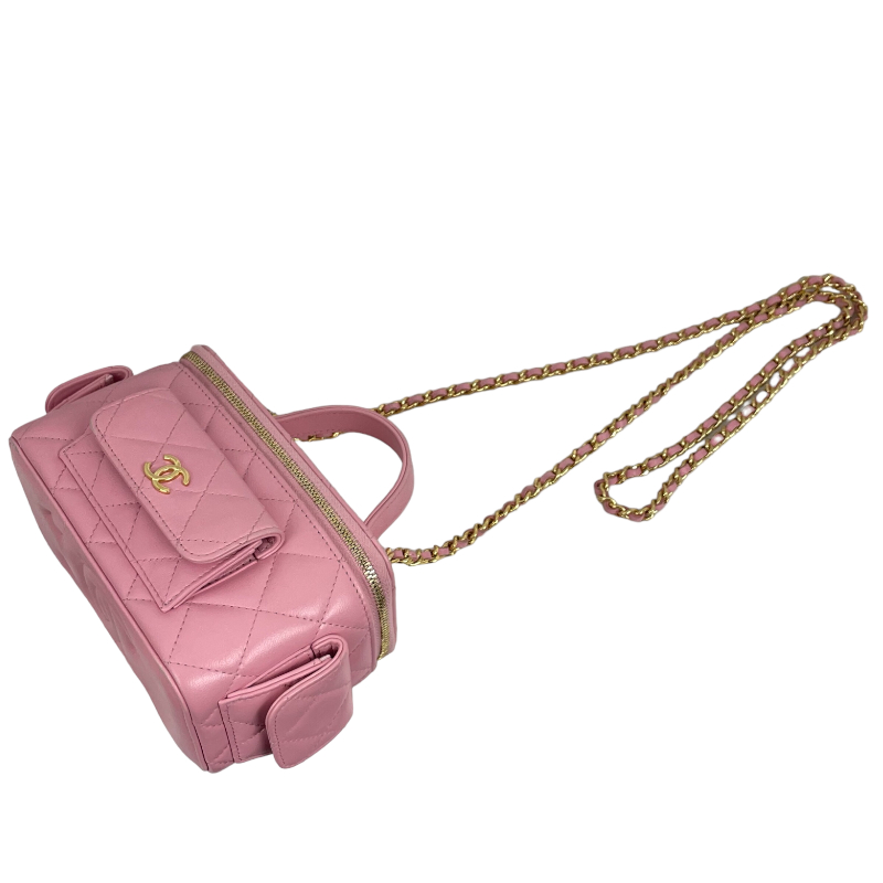 Pink chanel hot sale vanity case