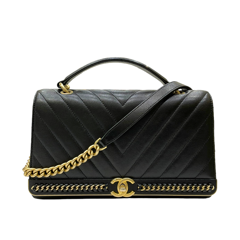 CHANEL Top handle bag with V stitch 24番台 Shoulder Bag Japan ookura