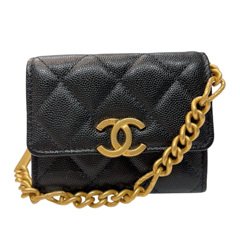 CHANEL Matelasse ChainCard Case Shoulder Bag Japan ookura