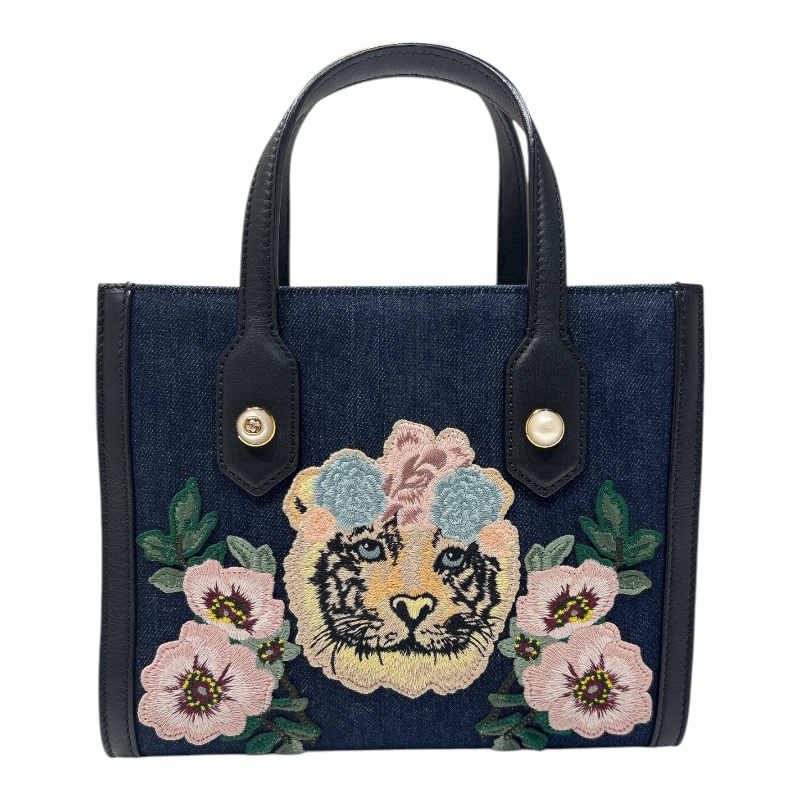GUCCI Tiger Embroidery 2WAY Bag 456546 Shoulder Bag Japan