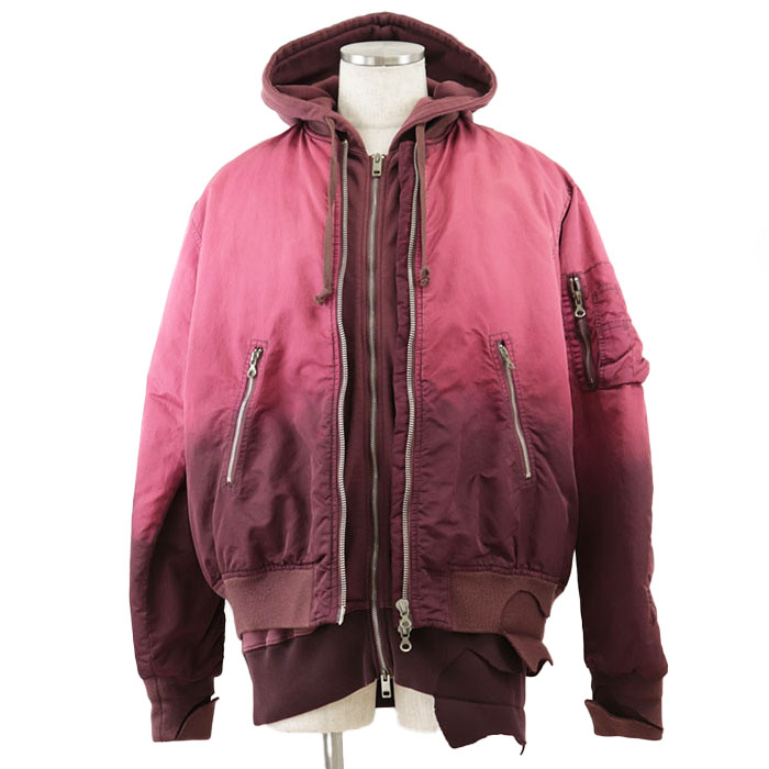 DIESEL Blouson & Vest Hoodie MA-1 Military Jacket Nylon