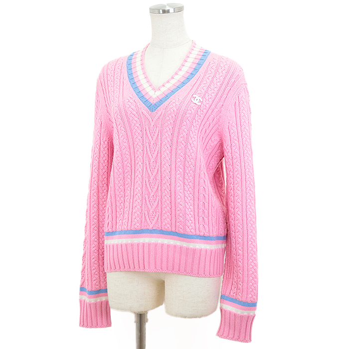 CHANEL ケーブルニットセーター 40 CHANEL ケーブルニットセーター 40