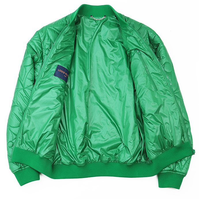 LOUIS VUITTON 2022y Monogram Flower Jacket Mens Size 48 Green Made