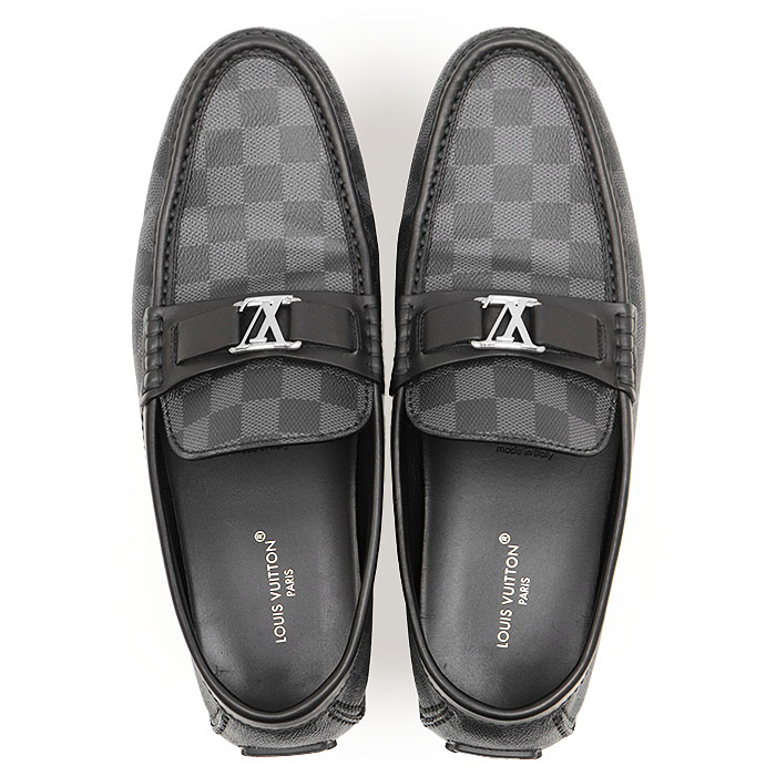 LOUIS VUITTON Driving Shoes Hockenheim Line Damier Graphite  display picture 2
