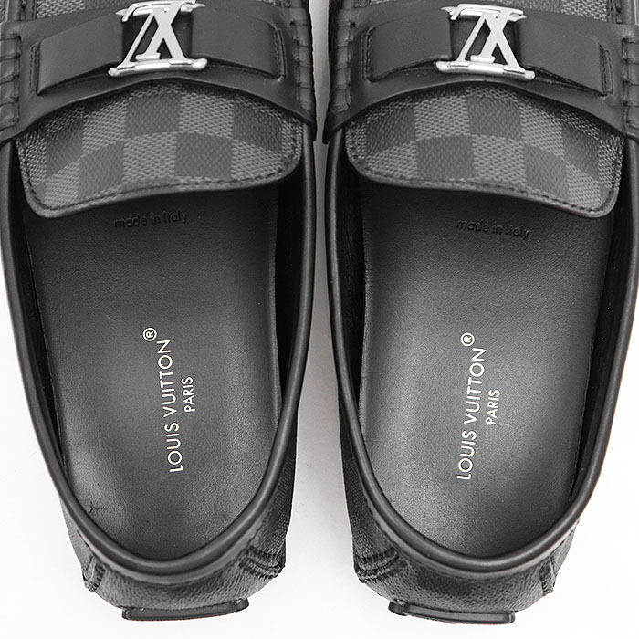 LOUIS VUITTON Driving Shoes Hockenheim Line Damier Graphite  display picture 1