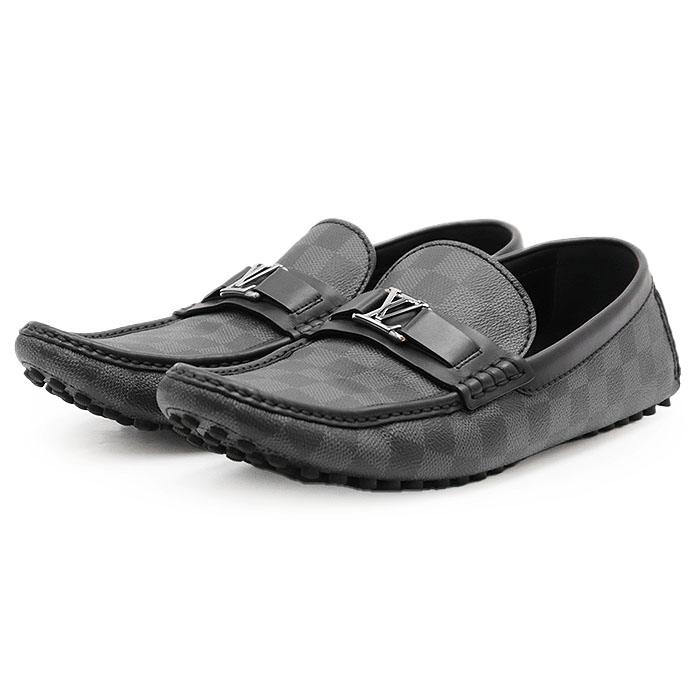 LOUIS VUITTON Driving Shoes Hockenheim Line Damier Graphite  display picture 1