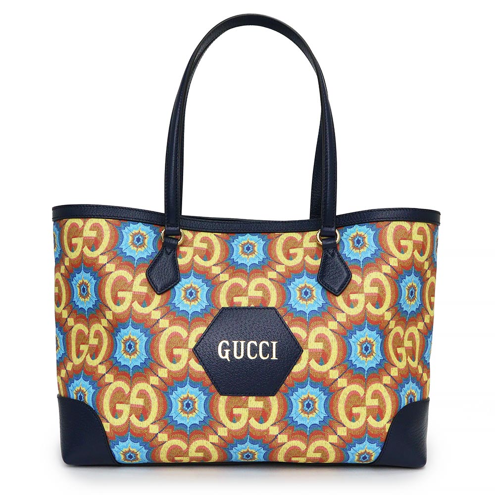 袋付き✨️GUCCI トートバッグ 676681 カレイドスコープ GG柄 GUCCI gucci 100 Tote Leather & Gg Kaleidoscope Print Supreme