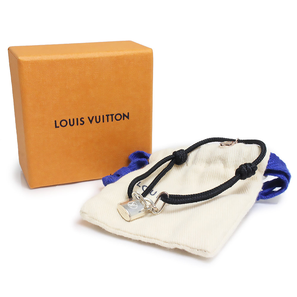 LOUIS VUITTON Bracelet Silver Lockit Virgil Abloh Titanium