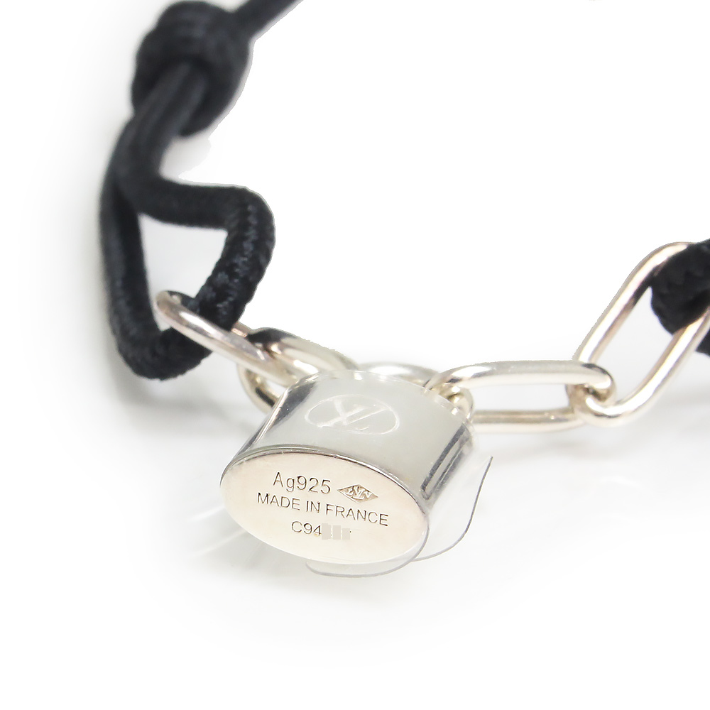 ルイヴィトン LOUIS VUITTON Bracelet Silver Lockit Virgil Abloh Titanium