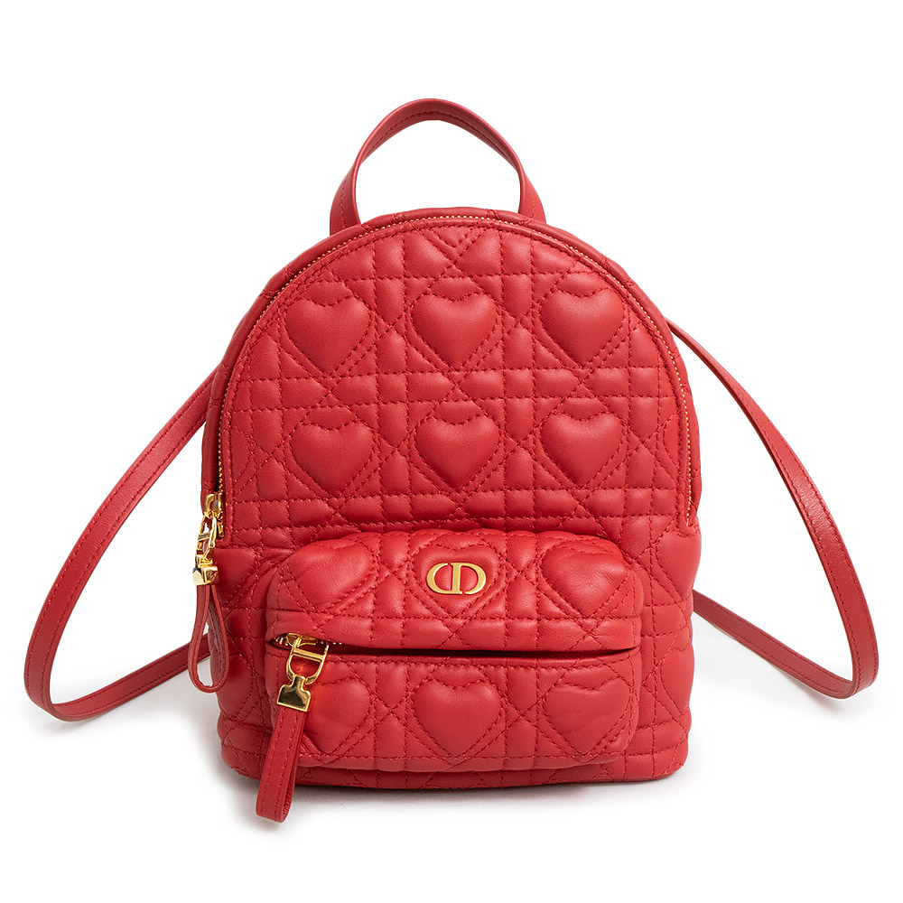 Christian Dior Cannage heart motif 3way Backpack Lambskin  display picture 1