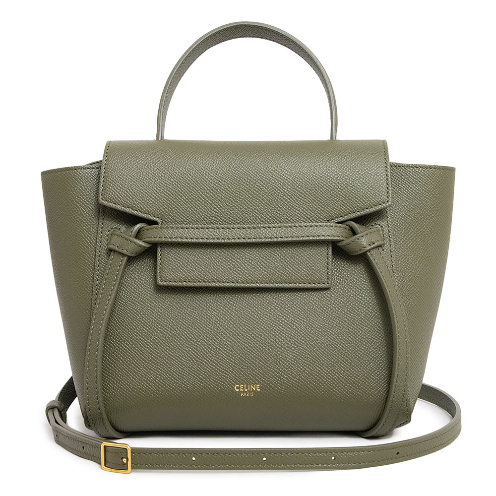 CELINE Beltbag カーフスキン 2ウェイバッグ【ランクB】 未使用保管品】セリーヌ CELINE ナノ ベルトバッグ 2Way