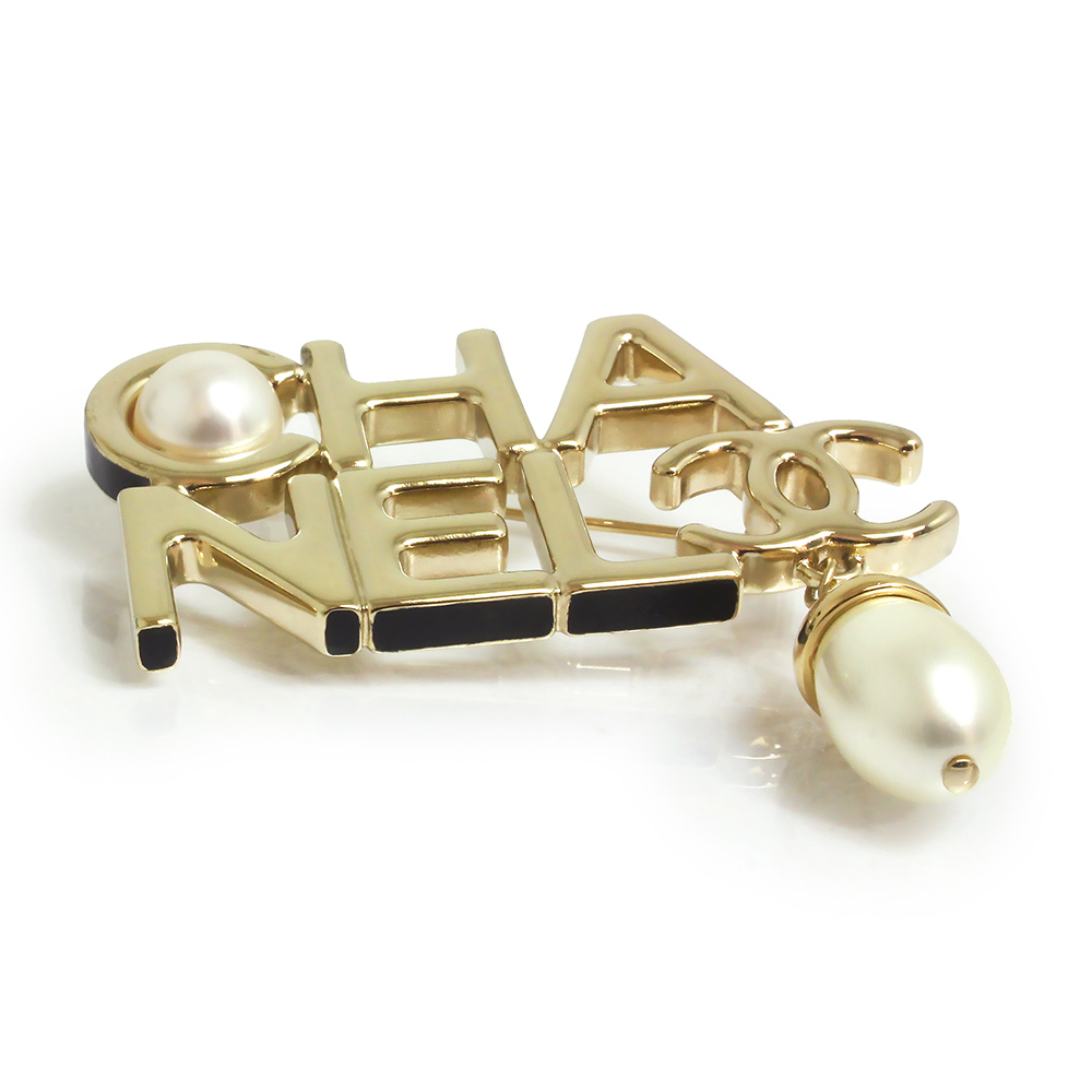 CHANEL Logo resin pearls Brooch , AB9526 | eBay