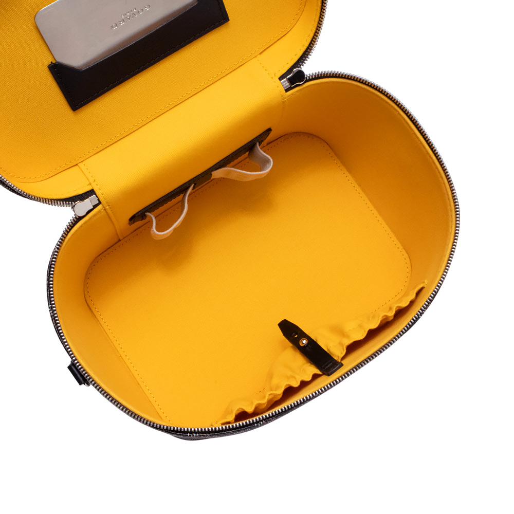 GOYARD Muse Vanity Case Shoulder Bag canvas & Calfskin, Black