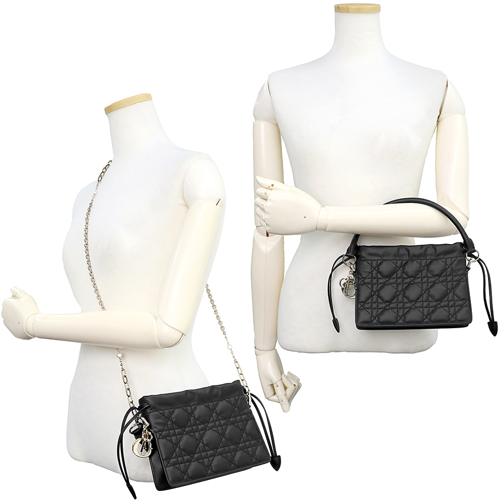 Christian Dior Lady Milly Mini Shoulder Bag Cannage Lambskin