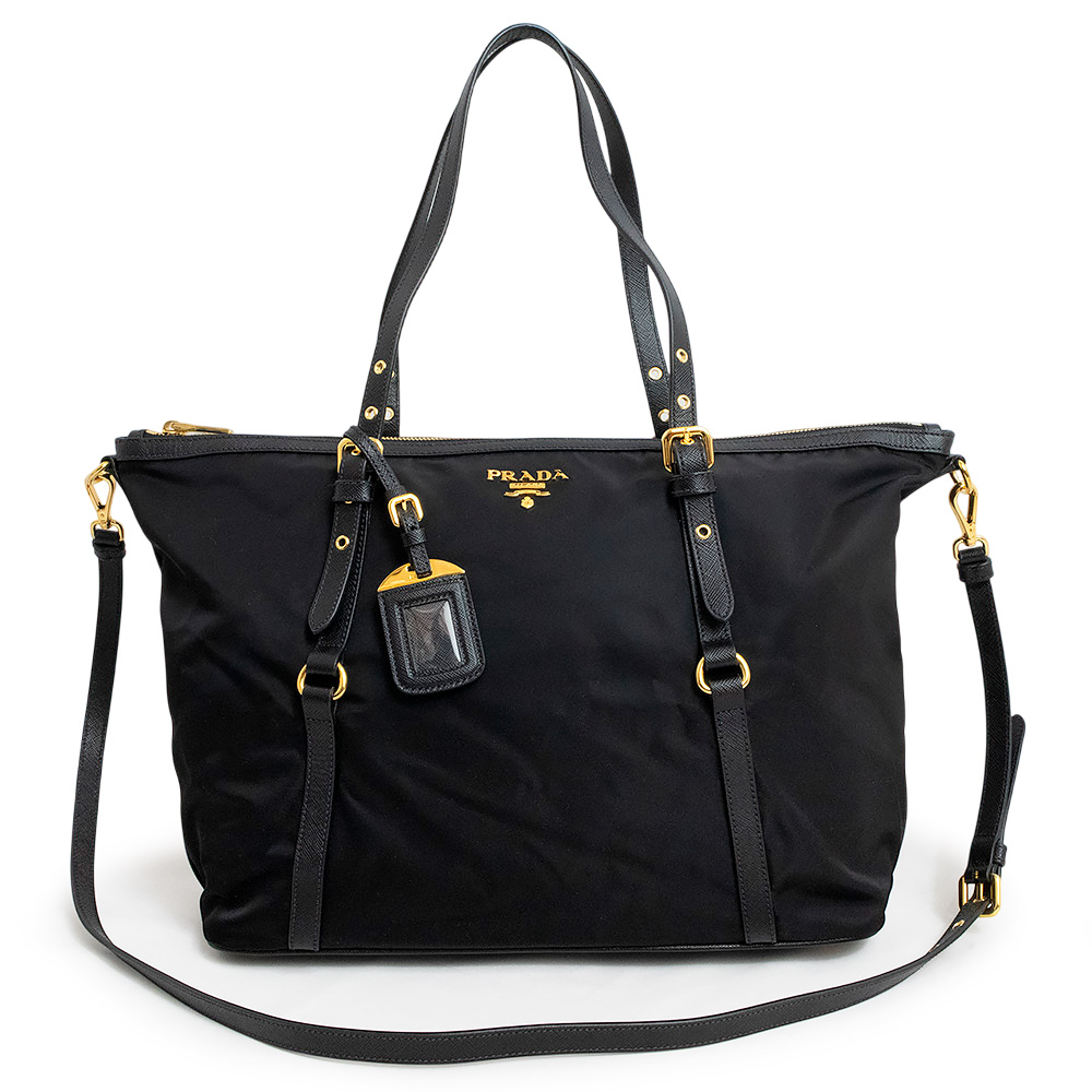PRADA ナイロン トートバッグ ブラック PRADA】プラダ トートバッグ ナイロン 黒 ユニセックス トート