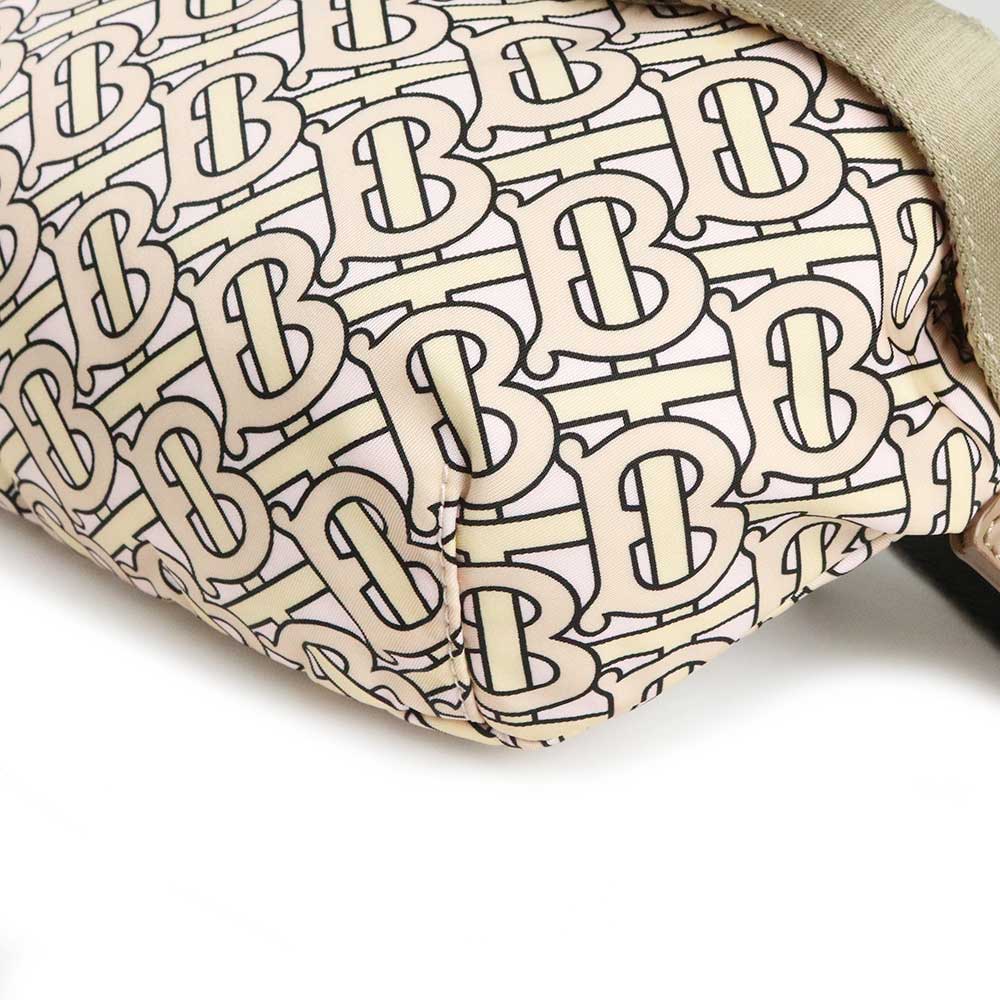 BURBERRY Sony monogram Belt Bag Nylon, Beige & Pink 8011616