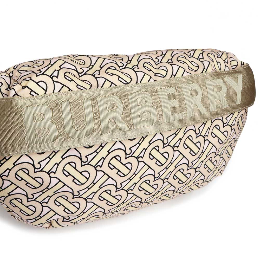 バーバリー BURBERRY ボディバッグ モノグラム 8011616 BURBERRY Sony monogram Belt Bag Nylon, Beige & Pink 8011616
