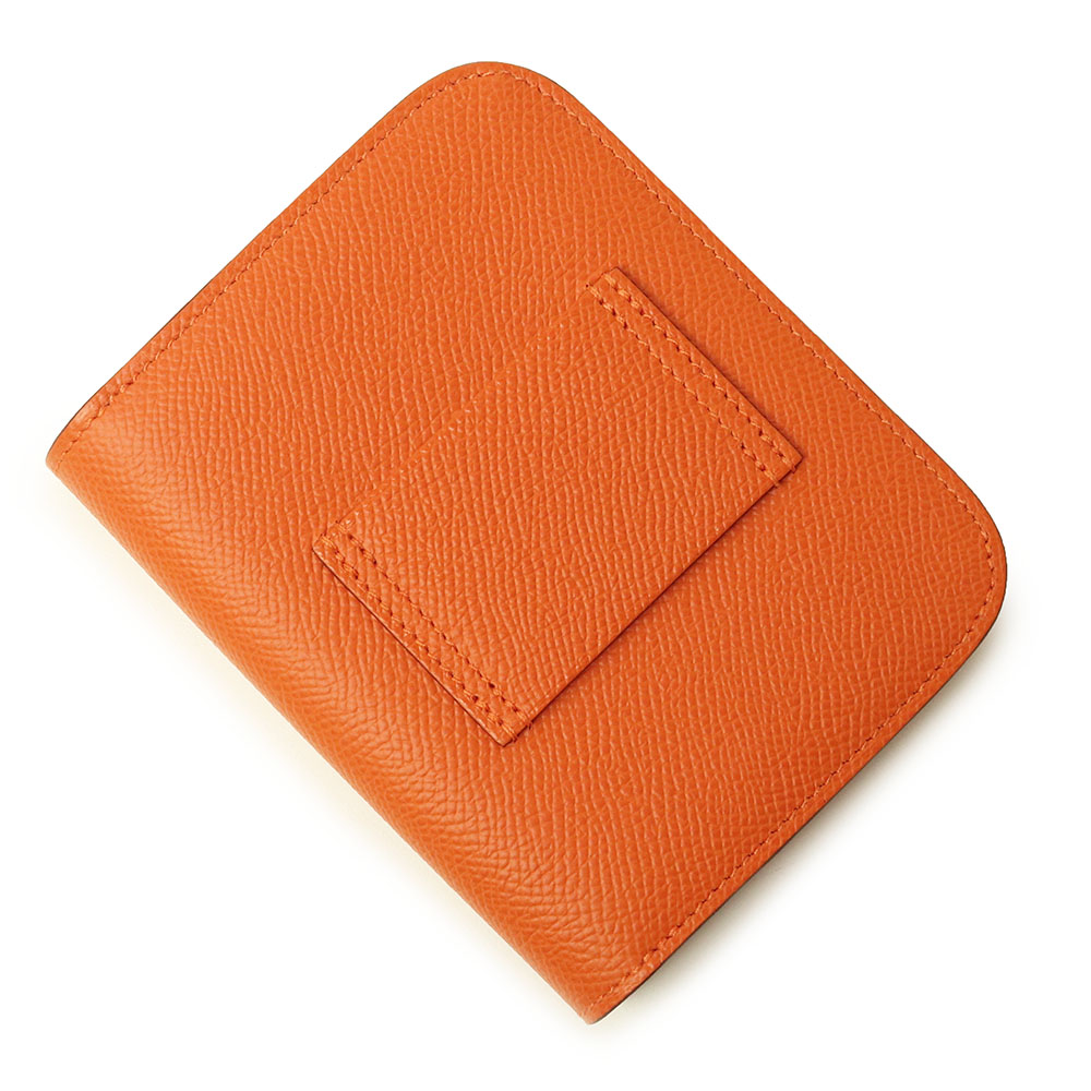 HERMES Constance Slim Wallet Epsom calfskin, Orange | eBay
