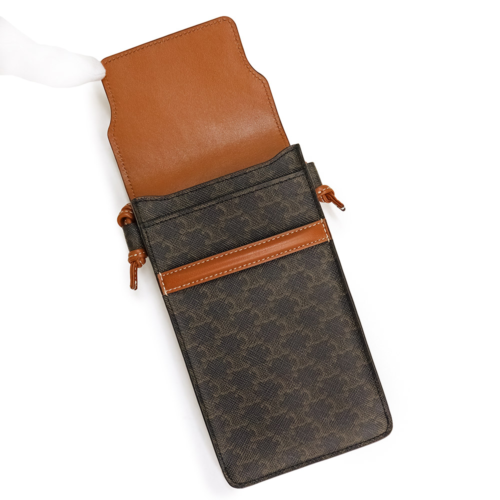 CELINE smartphone, mobile pouch, Shoulder Bag Canvas
