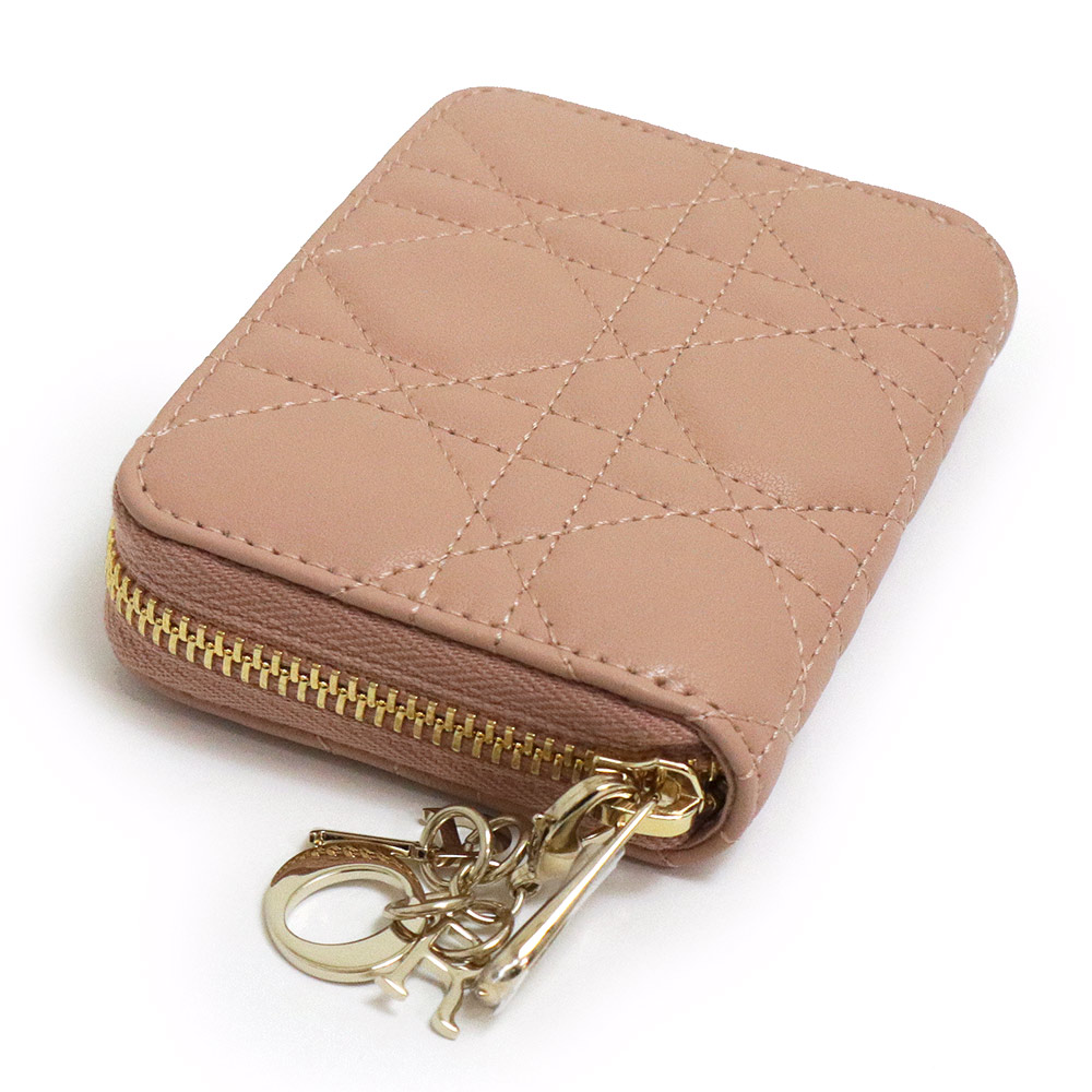 Christian Dior　Wallet Canaje coin purse Christian Dior Lady Dior VOYAGEUR Small Zip Coin Purse Cannage
