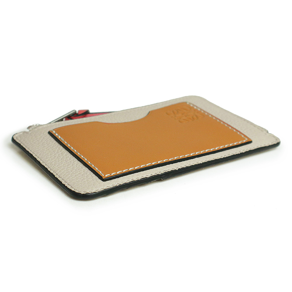 LOEWE Coin Card Holder Coin purse Calfskin, Light Oat