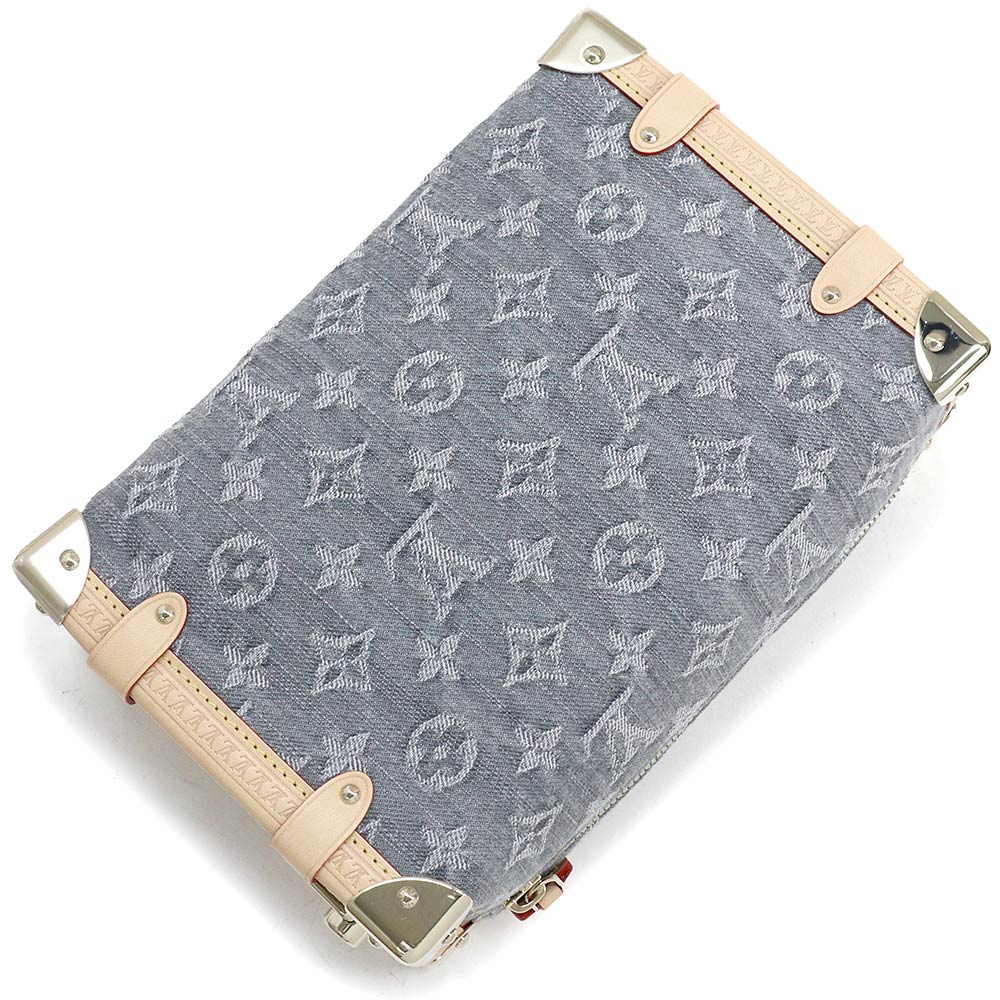 LOUIS VUITTON Side Trunk MM Shoulder Bag Monogram Denim LOUIS VUITTON Side Trunk MM Shoulder Bag Monogram Denim