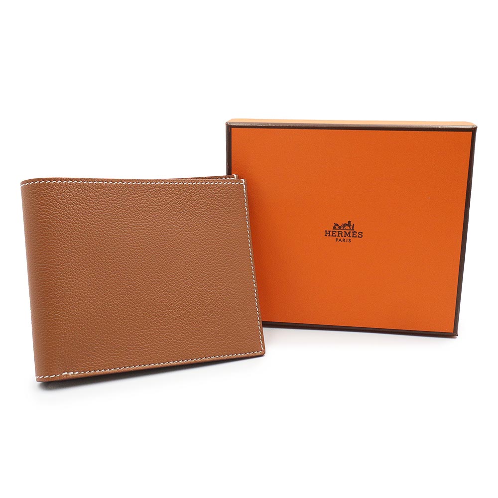 HERMES Citizen Twill Compact H Cheval au Bar Wallet Evercolor