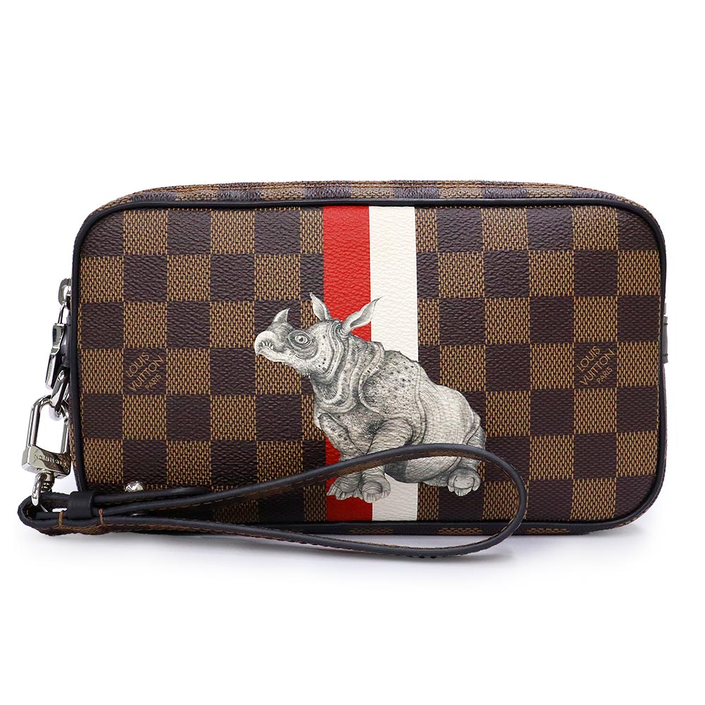 LOUIS VUITTON N63350 Volga Chapman Pochette Damier Ebene, Brown