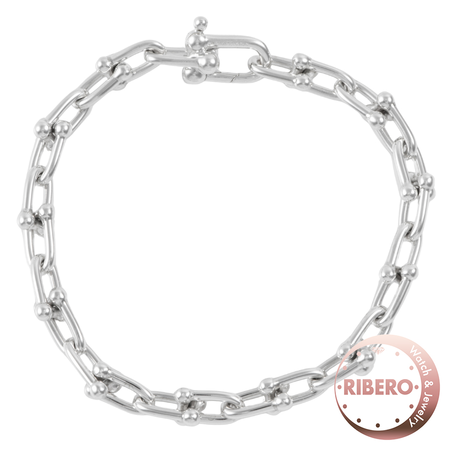 TIFFANY&Co. hardware small link bracelet Silver with Box | eBay