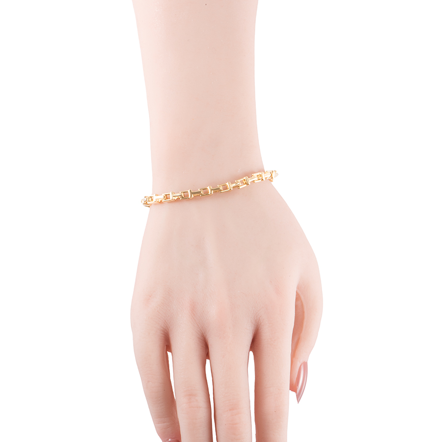 TIFFANY&Co. T Narrow Chain bracelet 18K Yellow Gold gold Free