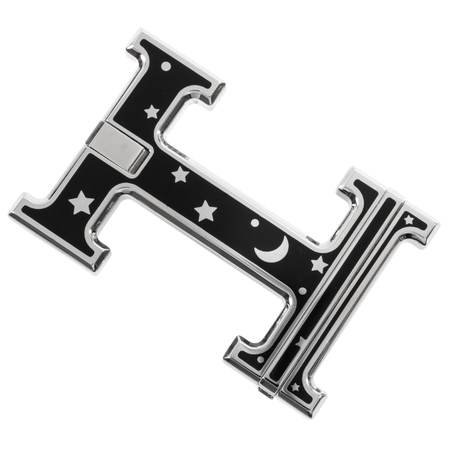 HERMES シルバー H型バックル Hermes H Logo Constance Belt Buckle Silver