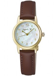 agnes b. FCSD991 agnes b.  Marcello ホワイトシェル Wrist watch