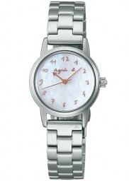 agnes b. FCSD992 agnes b.  Marcello ホワイトシェル Wrist watch