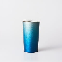 大阪錫器 グラス・タンブラー 環-tamaki- ロイヤルブルー タンブラー中 ユニセックス tamaki-blue02