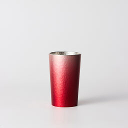 大阪錫器 グラス・タンブラー 環-tamaki- タンブラー小 ユニセックス tamaki-red01