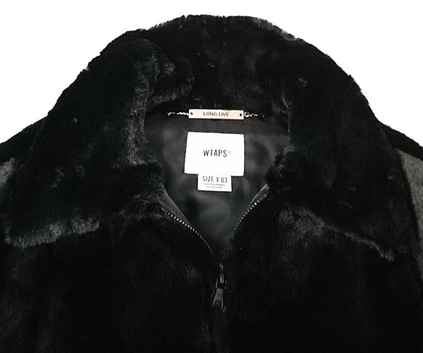 WTAPS 21AW GRIZZLY JACKET / POLY. FUR grizzly jacket black 3